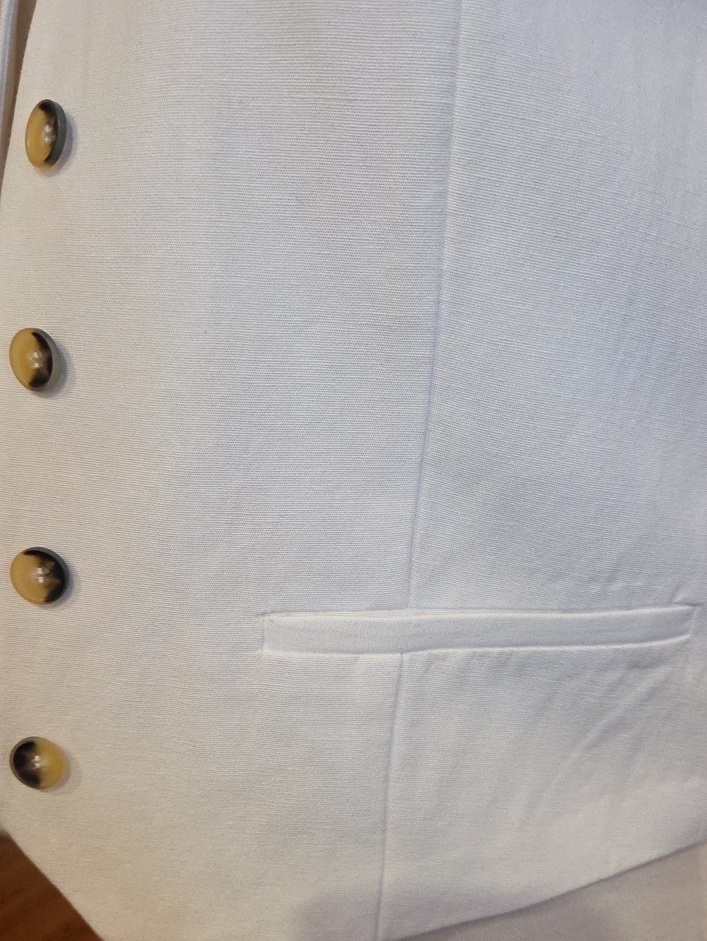 Zara White Linen Vest - Picture 4 of 4